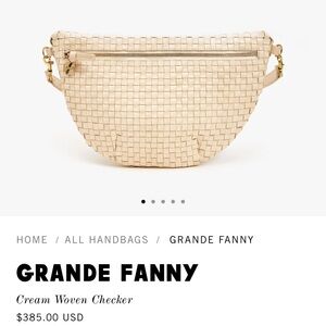CLARE V Grande Fanny BN Cream Woven